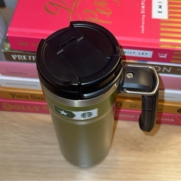 Starbucks x‎ Stanley Military Army Commitment Green Hammered Steel Tumbler 20 oz - Picture 2 of 8